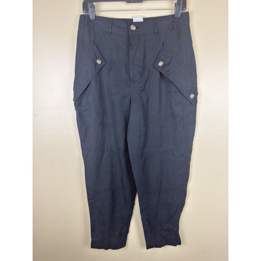 NWT Express Womens Black High Rise Flap Pocket Cargo Utility Pants Size 8 - Picture 3 of 15